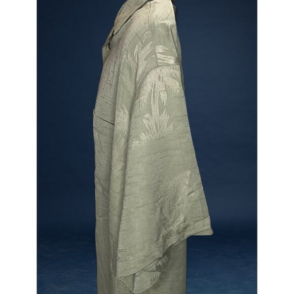 New UltraClub Cabana Breeze Men’s Large Olive Green Palm Tree Hawaiian Shirt - Picture 6 of 15